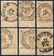 BELGIUM: Sc.70 X 6 Used Examples, Very Fine Quality, Catalog Value US$120. - Other & Unclassified