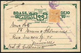 BRAZIL: RHM.BP-146, Postal Card Used In 1939, VF Quality! - Interi Postali