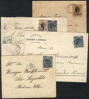 BRAZIL: 4 Covers Posted Between 1899 And 1907, Interesting! - Other & Unclassified