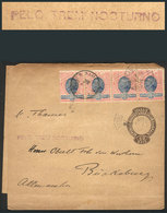 BRAZIL: 60Rs. Wrapper Uprated With 40Rs. And Sent From Sao Paulo To Germany (circa 1905), With Interesting Violet Mark:  - Autres & Non Classés