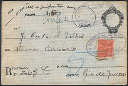 BRAZIL: Cover With Declared Values Sent From TAUBATÉ To Rio On 4/AP/1927, VF! - Other & Unclassified