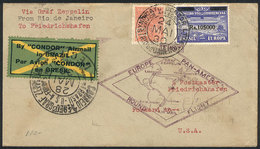 BRAZIL: 24/MAY/1930 Rio De Janeiro - PANAMÁ, Via ZEPPELIN: Cover Franked By Sc.4CL5 + 300Rs. Definitive, With Transit Ma - Other & Unclassified