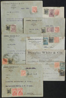 BRAZIL: 7 Covers Posted By Airmail Between 1931 And 1932, Interesting Range Of Postages, Postmarks And Destinations, Low - Autres & Non Classés