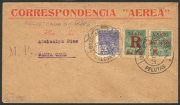 BRAZIL: Airmail Cover Flown By VARIG From Pelotas To Santa Cruz On 21/FE/1931, Franked By RHM.V-4 + V-13, Value Of The S - Autres & Non Classés