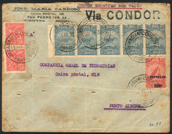 BRAZIL: Airmail Cover With Samples Without Values Sent From PARANAGUA To Porto Alegre On 22/AP/1932, Nice Postage! - Other & Unclassified