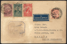 BRAZIL: 9/AU/1933 Rio De Janeiro - Recife, Via ZEPPELIN: Cover With Cachet Of The Flight, And Arrival Backstamp, With So - Autres & Non Classés