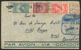 BRAZIL: Cover Flown By ZEPPELIN, Sent From Belo Horizonte To Recife On 9/AU/1933! - Sonstige & Ohne Zuordnung