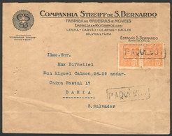 BRAZIL: Cover Sent From Estaçao S. Bernardo (Sao Paulo) To Bahia In SE/1933 Franked With 200Rs., Cancelled PAQUEBOT, VF! - Sonstige & Ohne Zuordnung