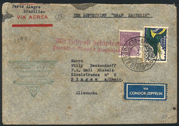 BRAZIL: 4/OC/1933 Porto Alegre - Germany, Via ZEPPELIN: Cover With Cachet Of The Flight, And Friedrichshafen Transit Bac - Other & Unclassified
