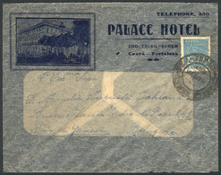 BRAZIL: Cover With Very Nice Corner Card Of PALACE HOTEL, Sent From Ceará To Rio On 14/AP/1935, VF! - Other & Unclassified