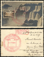 BRAZIL: Maximum Card (Iguazú Falls) Sent By Registered Mail From The Philatelic Expo Of Ponta Grossa To Rio De Janeiro O - Autres & Non Classés