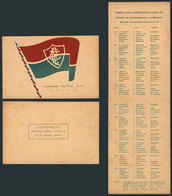 BRAZIL: Card Of The Fluminense Football Club With Fixture Of Matches For 1954, VF Quality! - Otros & Sin Clasificación