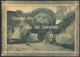 BRAZIL: RIO DE JANEIRO: Old Album With 20 Spectacular Views Of The City, Cover And Some Pages Loose, With Minor Defects, - Other & Unclassified