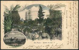 BRAZIL: SAO PAULO: Jardim Da Luz II, Ed. Gaensly, Used In 1903, With Interesting Cancel "TREM AMBULANTE", VF Quality!" - Other & Unclassified