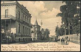 BRAZIL: SAO PAULO: Rua Florencio De Abreu II, Ed. Gaensly, Used In 1908, Minor Defects, Good Appeal! - Otros & Sin Clasificación