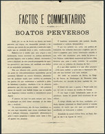 BRAZIL: Old Political Leaflet Reflecting The Anti-German Sentiment At The Time, Text Was Extracted From An Article Of 19 - Andere & Zonder Classificatie