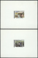 CENTRAL AFRICAN REPUBLIC: Yv.819/820, 1989 World Food Day: Animals, Elephants, Complete Set Of 2 Values, DELUXE PROOFS,  - Central African Republic