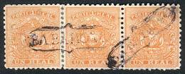 ECUADOR: Sc.10, Used Strip Of 3 Cancelled BABAHOYO, VF. The Perforation Of The Left Stamp Is Almost Broken And Reinforce - Equateur