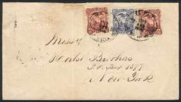 ECUADOR: Cover Franked With 20c. (Sc.16) + 2c. X2 (Sc.13),sent From Guayaquil To New York On 20/AP/1889, With Arrival Ba - Equateur