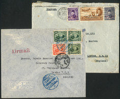 EGYPT: 2 Airmail Covers Sent To England In 1948 And 1952, Interesting! - Otros & Sin Clasificación