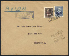 SPAIN: Airmail Cover Sent From LAS PALMAS To Germany On 27/FE/1937 With Nice Postage! - Other & Unclassified