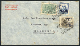 SPAIN: Airmail Cover Sent From LAS PALMAS To Germany On 1/MAY/1937 With Nice Postage! - Otros & Sin Clasificación