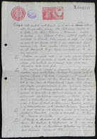 SPAIN: ORIGINAL CONTRACT FOR BUILDING RAILWAY In 1903: Very Interesting Document On Revenue Stamped Paper Signed By Rich - Altri & Non Classificati