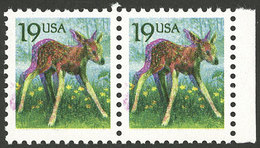 UNITED STATES: Sc.2479, Pair With Notable VARIETY: Very Shifted Colors, Excellent! - Other & Unclassified