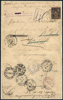 FRANCE: Cover (opened On 3 Sides For Display) Sent From AUCH To Sao Paulo On 26/MAR/1895, Franked With 25c., As The Addr - Autres & Non Classés