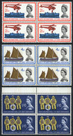 GREAT BRITAIN: Sc.395p/397p, 1963 Lifeboat Conference, Complete Set Of 3 Values WITH PHOSPHOR BANDS, Unmounted Blocks Of - Autres & Non Classés