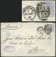 GREAT BRITAIN: Cover Franked With Sc.68 (2½p. Ultramarine) Plate 20, Sent From London To Paris On 15/MAR/1881, VF Qualit - Autres & Non Classés