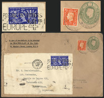 GREAT BRITAIN: 2 Covers Sent To Argentina In 1939 And 1953, Franked With Stamps With Commercial PERFINS: MM" And "WD & S - Autres & Non Classés