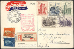 NETHERLANDS: Postcard With Nice Postage Flown To Argentina On 15/MAY/1951 On A Special Commemorative Flight By The Phili - Altri & Non Classificati