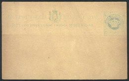 PORTUGUESE INDIA: ¼t. Postal Card Printed In 1882, Apparently A PROOF, Interesting! - Inde Portugaise