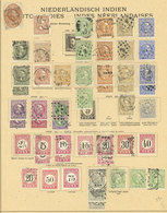 NETHERLANDS INDIES: Old Album Page With Interesting Stamps, Fine General Quality, Low Start! - India Holandeses