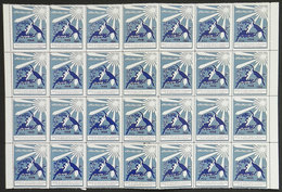 IRAN: FIGHT AGAINST TUBERCULOSIS: 1966 Issue, Large Block Of 28 Cinderellas, MNH, 2 Or 3 With Defects, Excellent General - Cinderellas