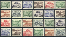 ICELAND: Sc.258/9 + 261 + 263/4 + 266/8, 1950 Definitives, The 8 Values Issued That Year (other 4 Were Issued Later), 3  - Other & Unclassified