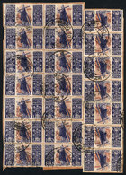 ITALY: Sc.127, 1948 100L. Sta. Catherina, Fragment Of Parcel Post Cover With 21 Examples, 2 Or 3 With Minor Defects, The - Sin Clasificación