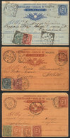 ITALY: 3 "Cartolina-Vaglia" Used In 1893, All With Nice Additional Frankings And Good Number Of Cancels, VF Quality!" - Non Classificati