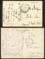 ITALY: 2 Postcards Sent From CALTANISSETTA To S. Angelo Muxaro In DE/1946 Without Postage, With Due Marks, VF Quality, I - Sin Clasificación