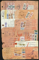 ITALY: 12 Parcel Post Tags Used Between 1976 And 1980 And Returned To Sender, Nice Postages, Interesting! - Zonder Classificatie