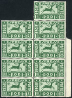 ITALY - RODI: Sc.E1, 1936 1.25L. In Block Of 9 Stamps, MNH, VF! - Aegean (Rodi)