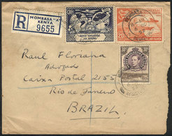 KENYA: Registered Cover Sent From Mombasa To Brazil On 6/OC/1952, Unusual Destination! - Altri & Non Classificati