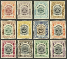 LABUAN: Sc.99A/109, 1902/3 Royal Crown, Cmpl. Set Of 12 Values, Mint Very Lightly Hinged (the Appear To Be MNH!), Excell - Other & Unclassified