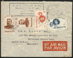 MADAGASCAR: Airmail Cover Sent From Tananarive To London On 16/AU/1950, Handsome Postage! - Andere & Zonder Classificatie