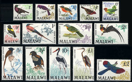 MALAWI: Sc.95/109, 1968 Birds, Cmpl. Set Of 14 Values, MNH, VF Quality, Catalog Value US$80. - Malawi (1964-...)
