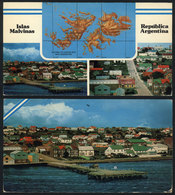 FALKLAND ISLANDS/MALVINAS: 6 Postcards With Fantastic Views Of Puerto Argentino (Port Stanley) Edited By Grafica S.A. In - Isole Falkland