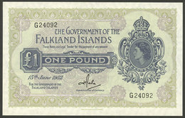FALKLAND ISLANDS/MALVINAS: Banknote Of 1 Pound Of The Year 1982, Mint Unused, Excellent Quality! - Islas Malvinas