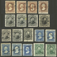 MEXICO: Sc.106 + Other Values, 1874/81, Lot Of Mint Or Used Stamps, In General With Overprints Of Rare Districts, Almost - Mexiko