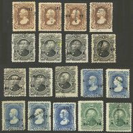 MEXICO: Sc.106 + Other Values, 1874/81, Lot Of Mint Or Used Stamps, In General With Overprints Of Rare Districts, Almost - México